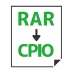 RAR→CPIO変換