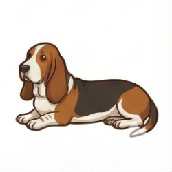 バセット・ハウンドのイラスト