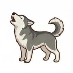 シベリアン・ハスキーのイラスト