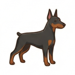 ドーベルマンのイラスト