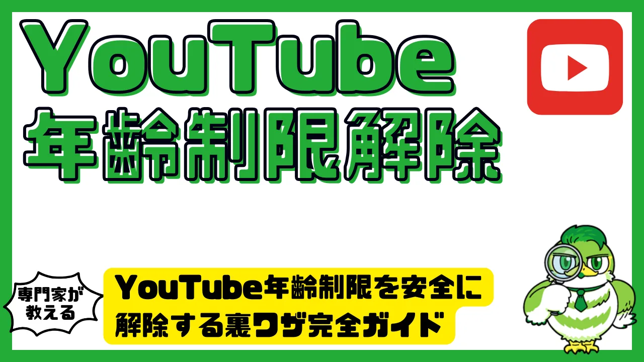 YouTube年齢制限を安全に解除する裏ワザ完全ガイド | LUFTMEDIA