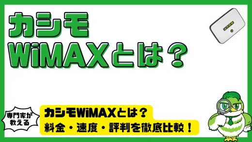 カシモWiMAX（カシモワイマックス）とは？料金・速度・評判を徹底比較！