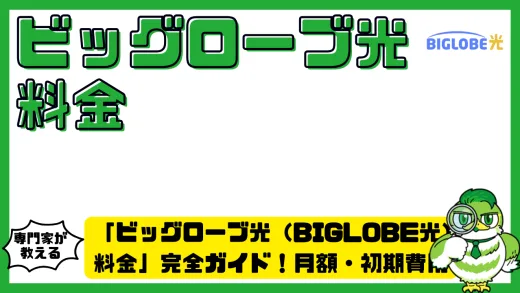 ビッグローブ光（BIGLOBE光）料金ガイド！月額・初期費用・お得に使うポイント