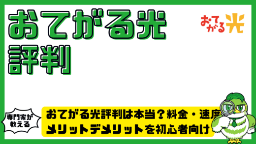 おてがる光評判は本当？料金・速度・メリットデメリットを初心者向けに徹底解説！