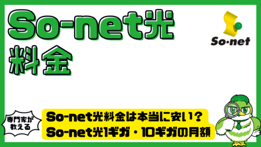 So-net光料金は本当に安い？So-net光1ギガ・10ギガの月額・総額・キャンペーンを徹底比較