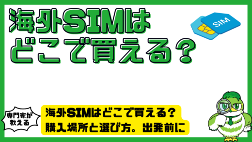 海外SIMはどこで買える？購入場所と選び方。出発前に失敗しない完全ガイド