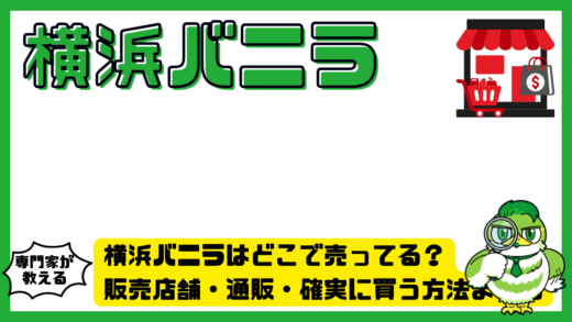 横浜バニラはどこで売ってる？販売店舗・通販・確実に買う方法まとめ
