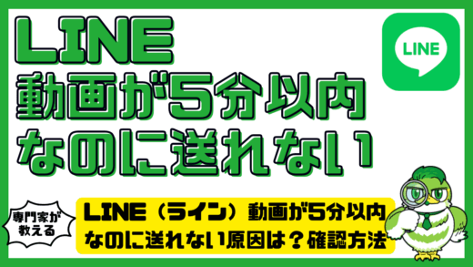 LINE（ライン）動画が5分以内なのに送れない原因は？確認方法と対処法を解説