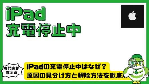 iPad（アイパッド）の充電停止中はなぜ？原因の見分け方と解除方法を徹底解説